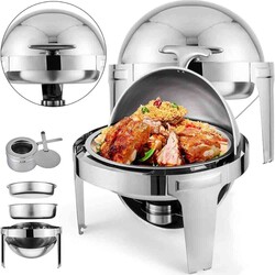 Chafing Dish Roll Top Yuvarlak 6 L (CDC-6) - 4