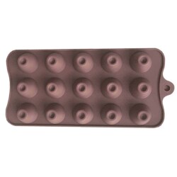 Çikolata Kalıbı - Silikon - Yuvarlak Dolgulu (DLY-18) - EPINOX PASTRY