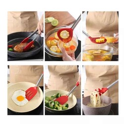 Silikon Spagetti Kaşığı Kırmızı (SK-1K) - 2