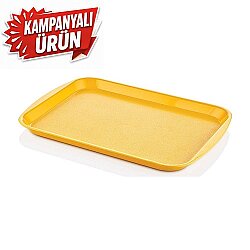 Tepsi Plastik (ABS) Dikdörtgen 36x27cm Sarı (TPL-3627) - EPINOX