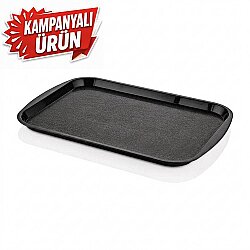 Tepsi Plastik (ABS) Dikdörtgen 36x27cm Siyah (TPS-3627) - EPINOX