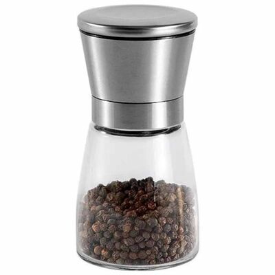 Tuz/Biber Değirmeni Çelik Kapak Cam Hazne 13 cm (CSM-130) - 1