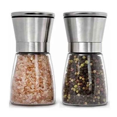 Tuz/Biber Değirmeni Çelik Kapak Cam Hazne 13 cm (CSM-130) - 2